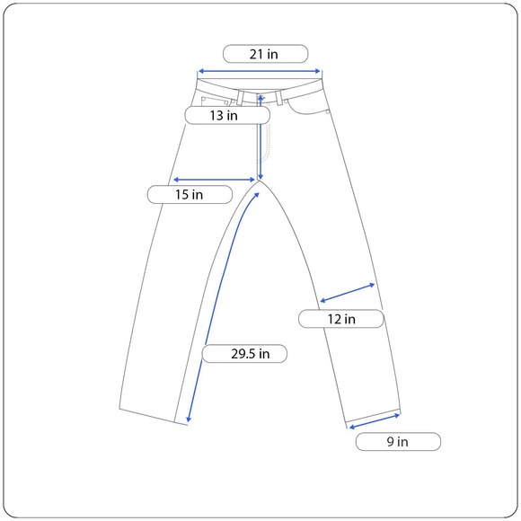 Prison Blues Double Front Custom Painted Jean - Picture 11 of 11